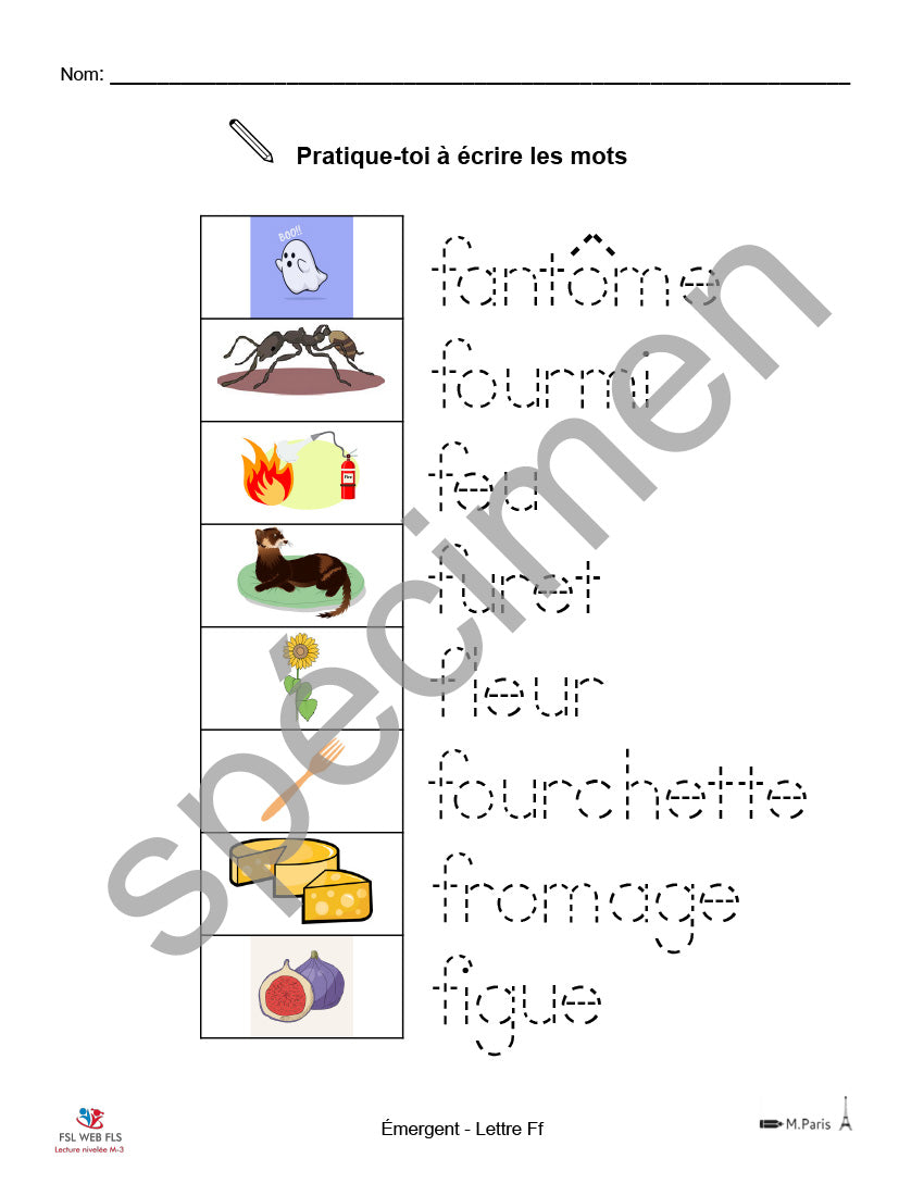 Ensemble ABC Lettre Ff