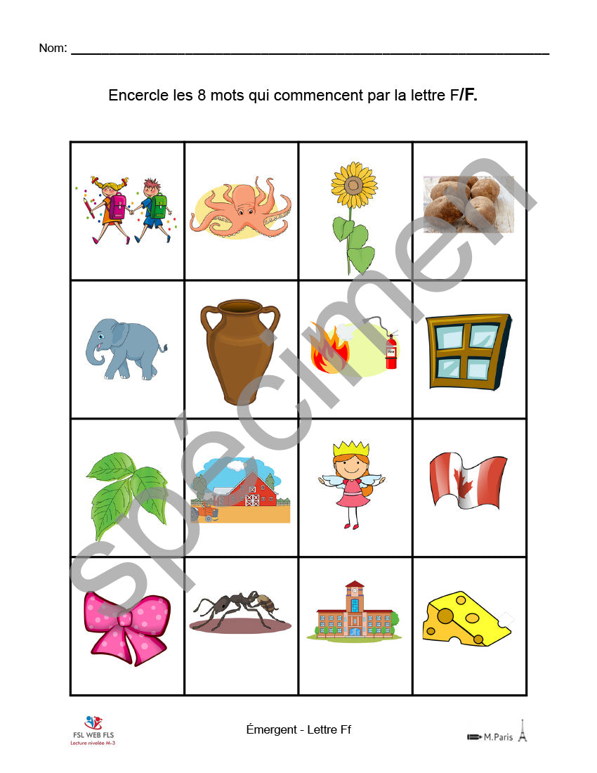 Ensemble ABC Lettre Ff