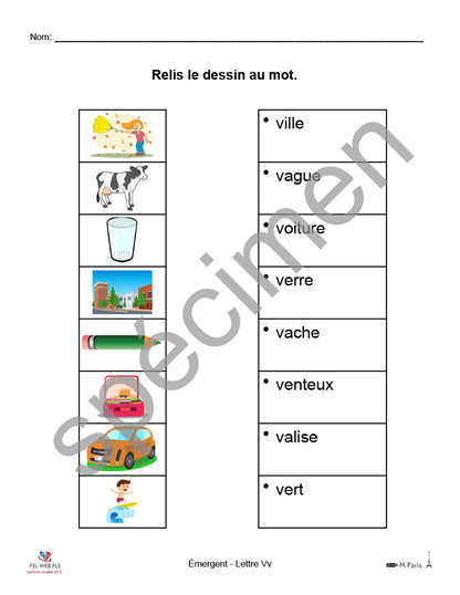 Ensemble ABC Lettre Vv