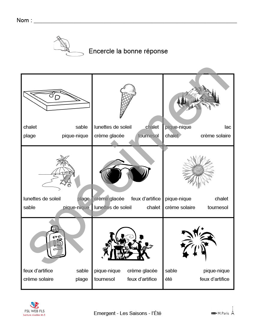 Ensemble Emer Les saisons l'Été